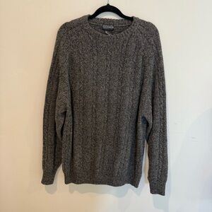 Members Only Men's Gray Crewneck Knit Sweater XXL Wool Classic Warm Winter Cozy